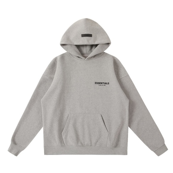 Fear of God Tops - ESSENTIALS FEAR FOG GOD DARK OATMEAL PULLOVER HOODIE SIZE XL